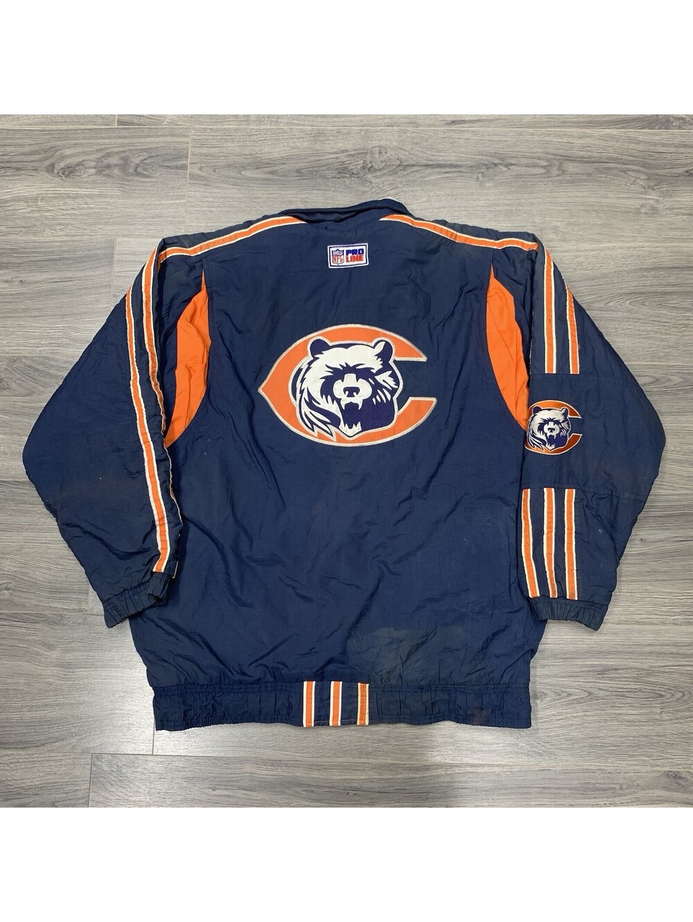 Vintage 90S Starter Chicago Bears Jacket Large Rare Men’s Pro Line Navy Blue